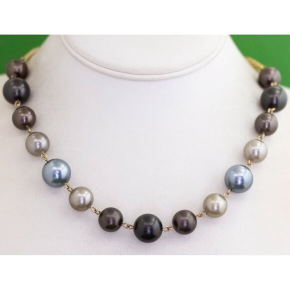 16 inch, Vintage Multi Tone Ball Beads Choker Necklace by Sarah Coventry - K34 - Picture 2 of 3